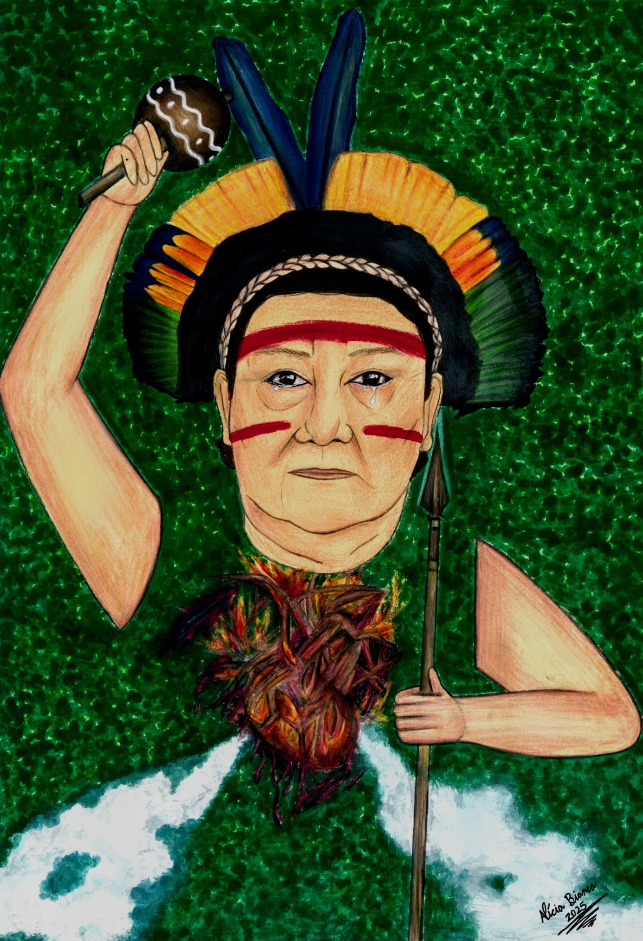 Artista de Roraima recebe prêmio nacional por obra dedicada a Davi Kopenawa: 'Valorizar minha região'