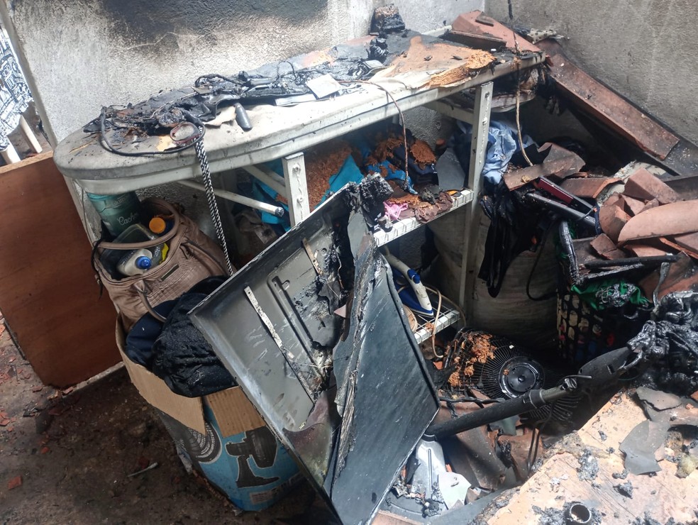 Segundo o Corpo de Bombeiros só houve danos materiais — Foto: Divulgação/ CBMMA