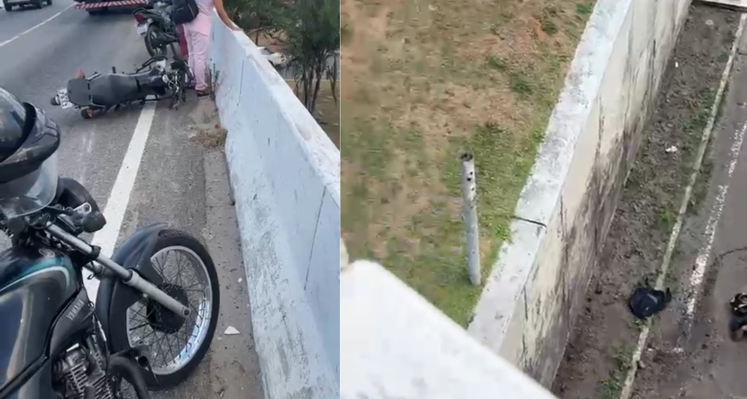 Motociclista morre após despencar de viaduto na BR-101, em Natal