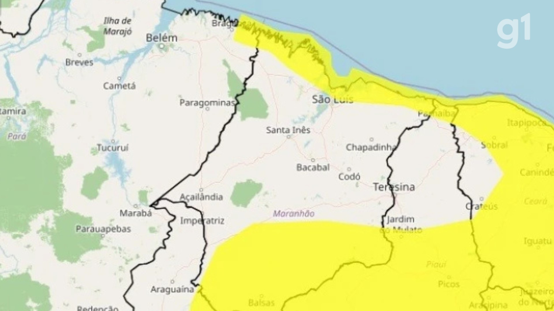Defesa Civil emite alerta de vendavais no Maranhão; rajadas podem chegar a 60 km/h