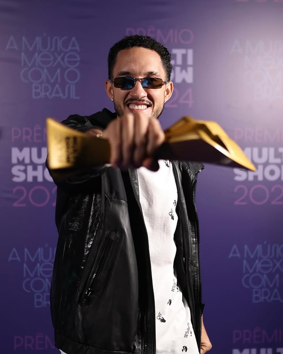 Grelo vence Prêmio Multishow 2024 — Foto: Divulgação/Globo