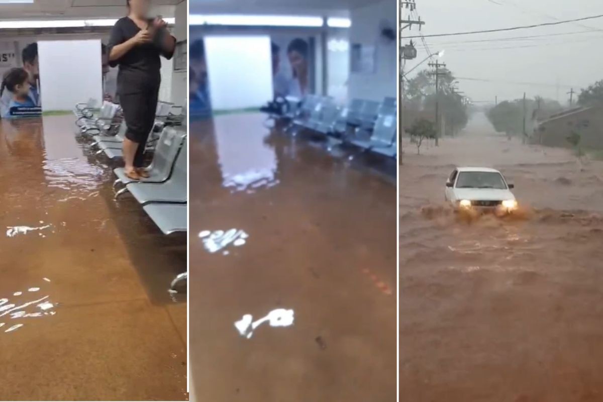 Chuva forte alaga unidade de saúde e causa transtornos em Paulicéia 