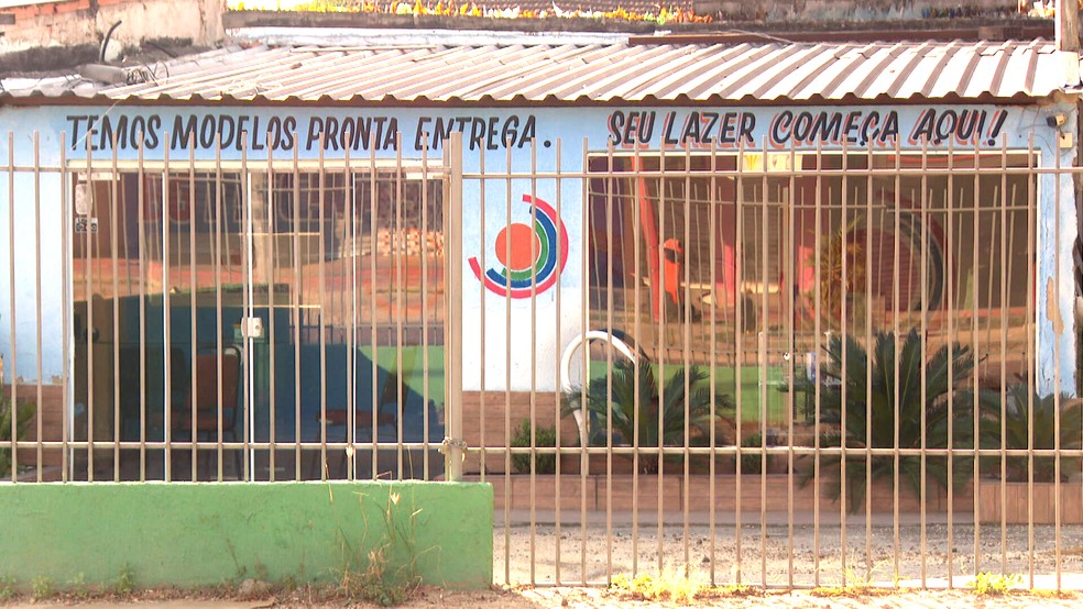 A BG Piscinas, em Nova Iguaçu — Foto: Reprodução/TV Globo