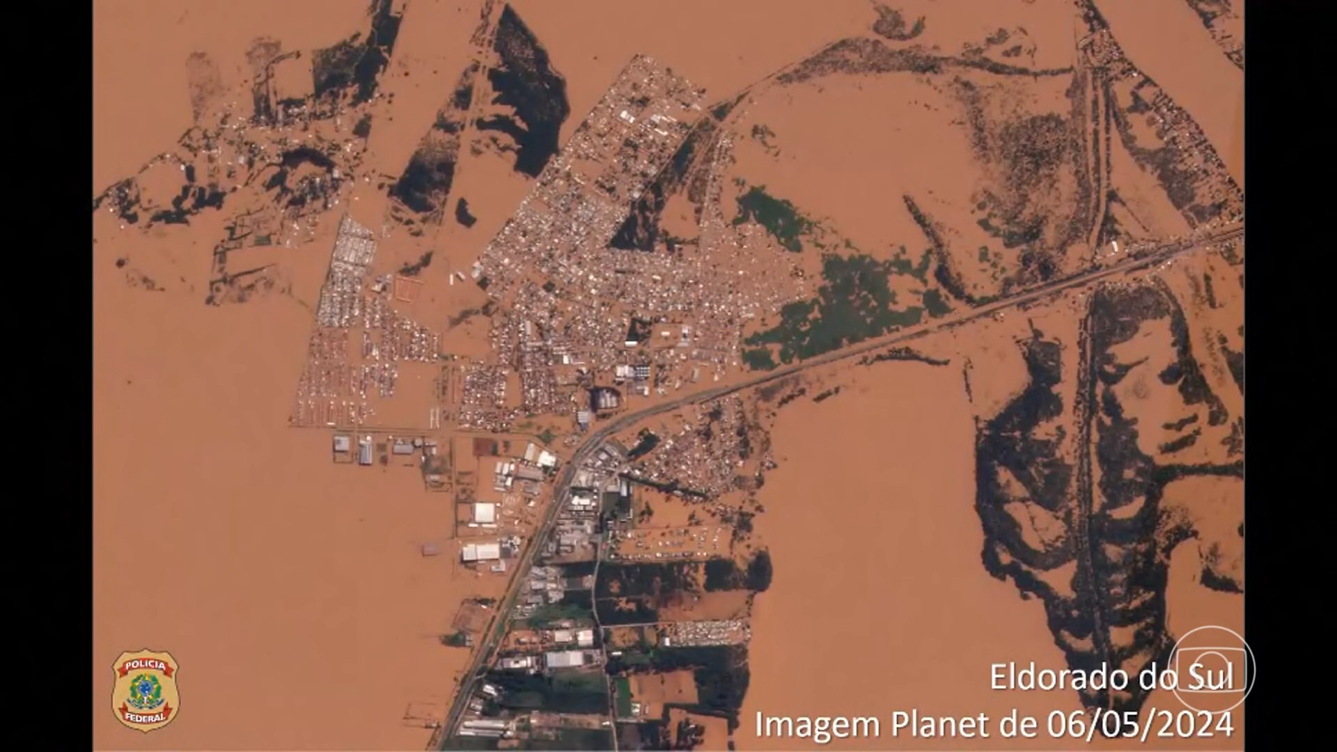 Sistema de satélite da PF ajuda prefeituras do RS no monitoramento de inundações e de áreas de risco de deslizamento