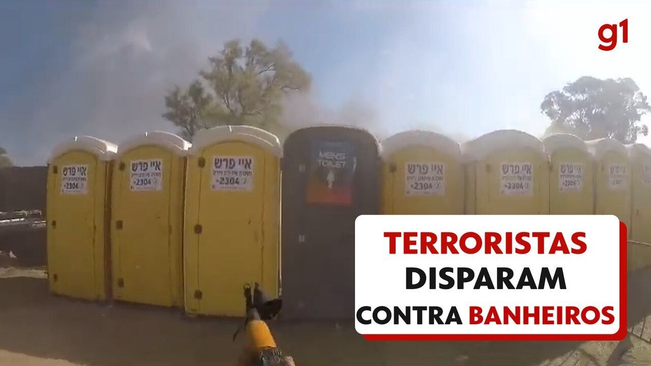 VÍDEO: Terroristas do Hamas disparam contra banheiros em rave na ...