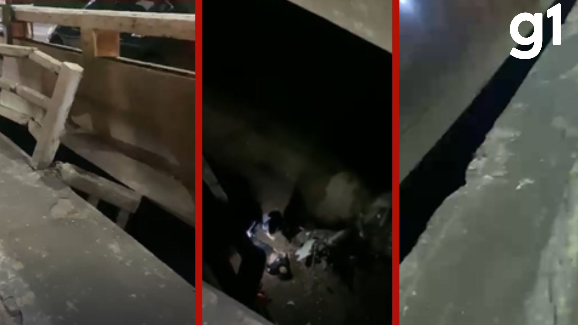 VÍDEO: mulher sofre queda de quase 15 metros após cair em vão lateral de ponte em MT