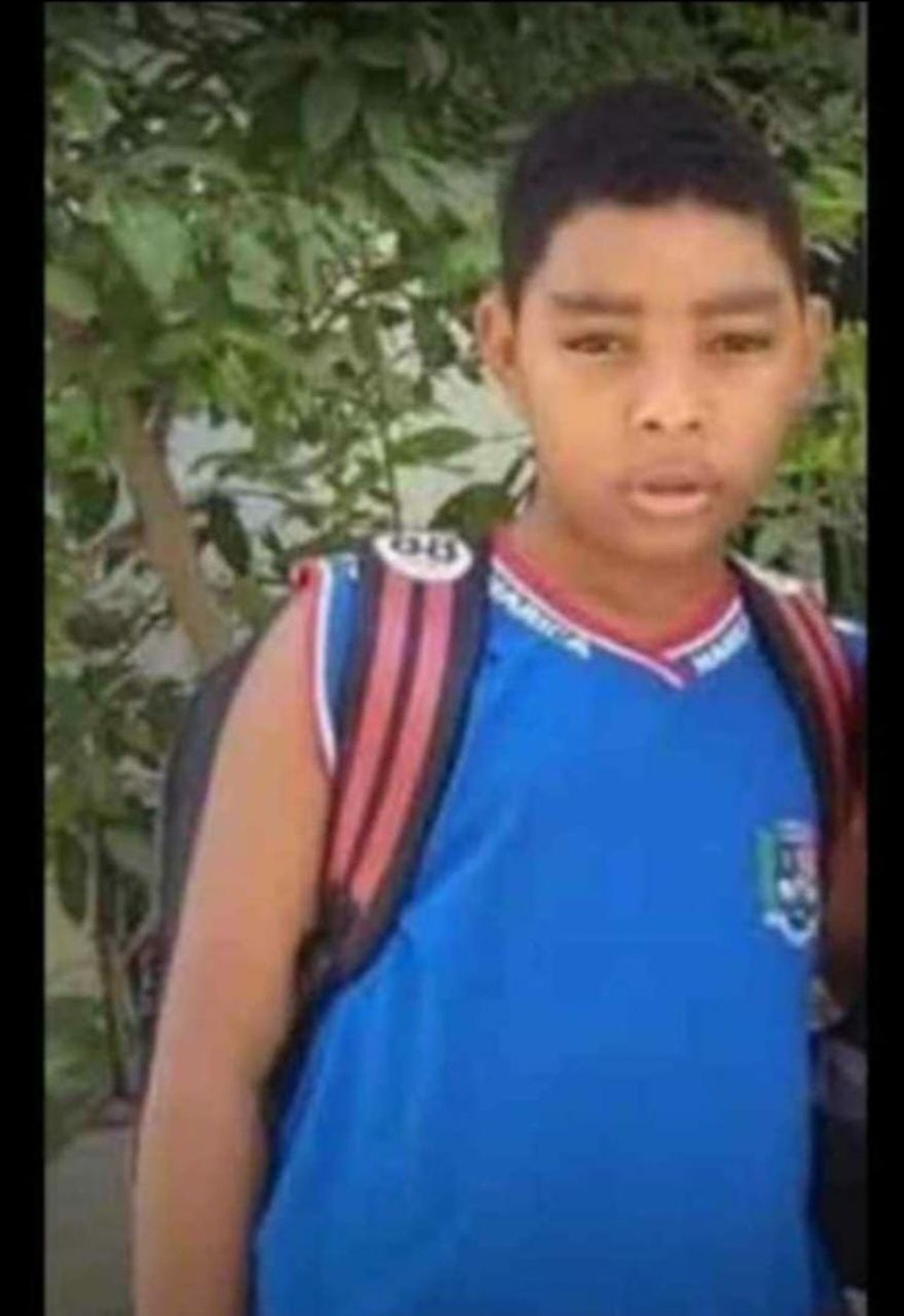 Djalma Azevedo Clemente, de 10 anos, ia para a escola quando foi baleado e morreu, em Maricá — Foto: Arquivo