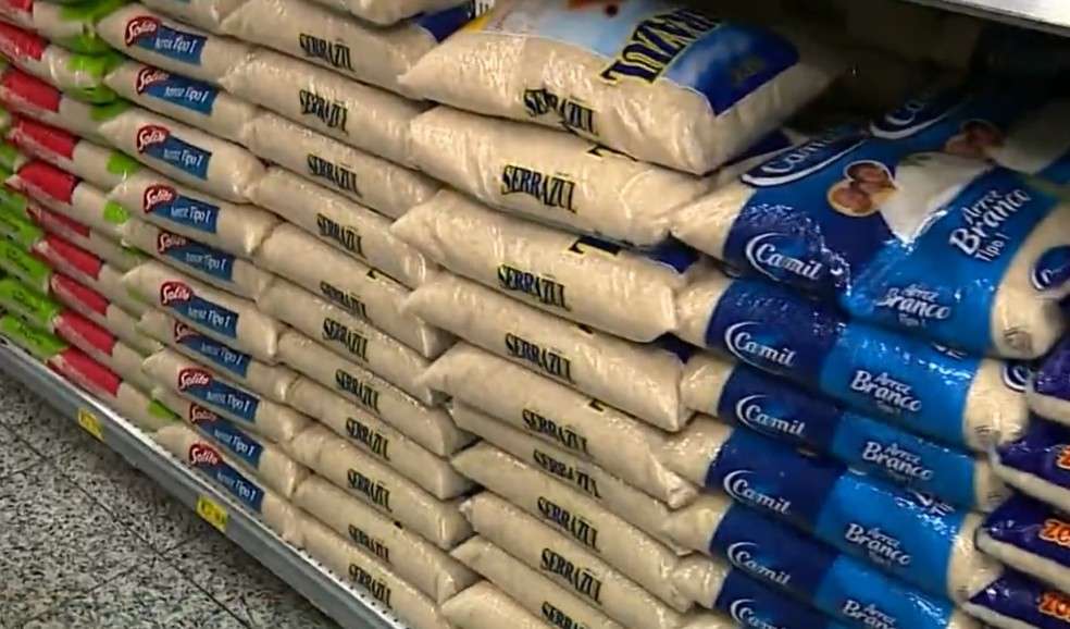 Arroz terá o preço aumentado nos supermercados de Fortaleza.  — Foto: Reprodução/EPTV