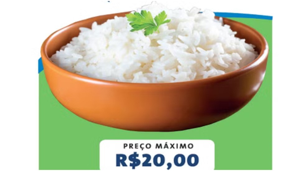 Imagem do rótulo do pacote de arroz que será vendido por governo federal — Foto: Reprodução