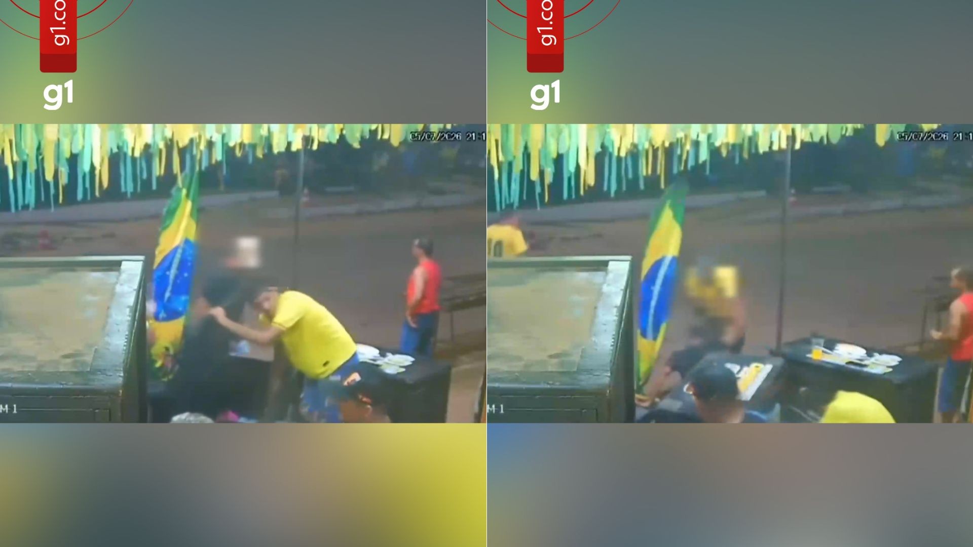 VIDEO: Two men are shot during a shooting attack at a bar in Imperatriz, MA