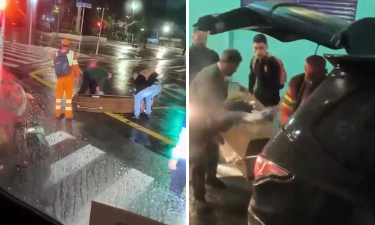 VÍDEO: Caixão cai de carro funerário da Prefeitura em São Miguel Paulista