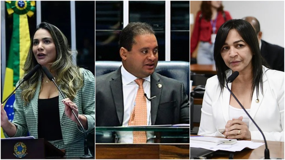 Ana Paula Lobato (PDT), Weverton Rocha (PDT) e Eliziane Gama (PSD) votaram a favor da 'volta do DPVAT'. — Foto: Montagem/g1