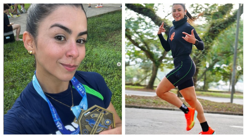 Correr era uma das paixões de Gabriela Moura — Foto: Reprodução