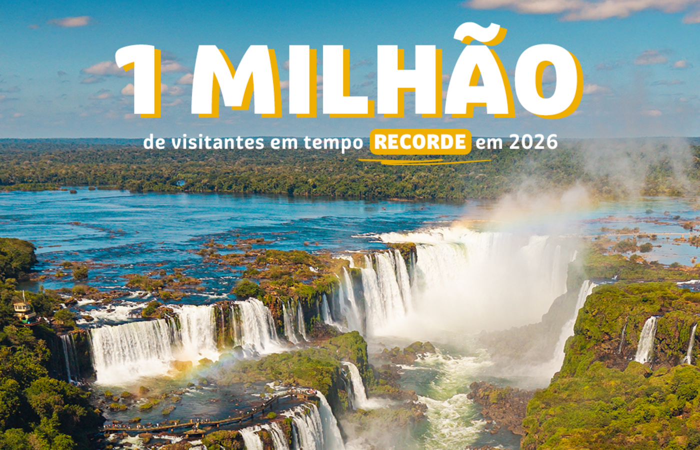 Parque Nacional do Iguaçu atinge a marca de 1 milhão de visitantes em tempo recorde