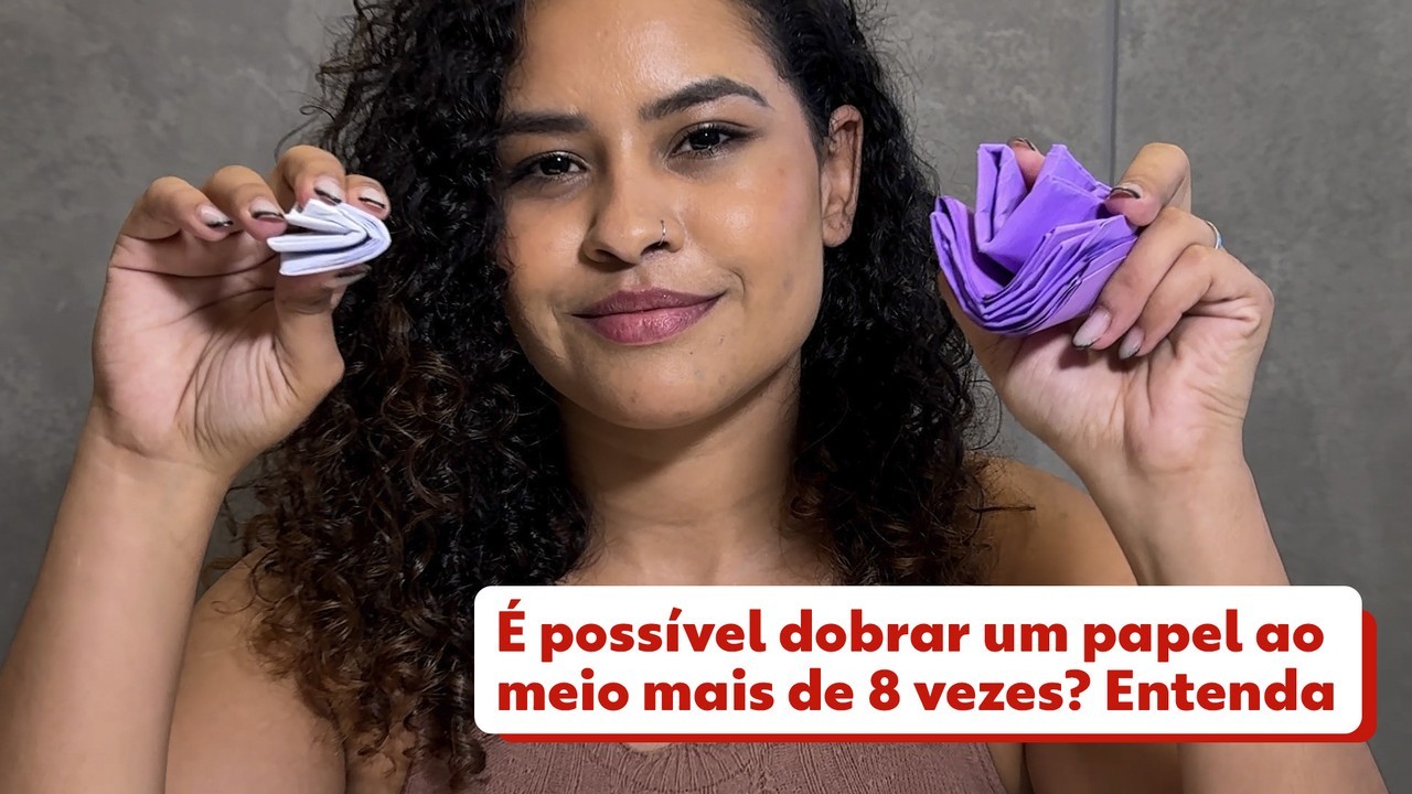 É possível dobrar um papel ao meio mais de 8 vezes? Entenda o que está ...