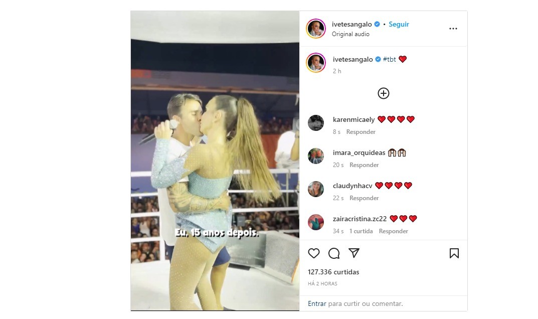 Com direito a vídeo de 'beijão' em marido em cima de trio elétrico, Ivete Sangalo posta 'tbt' de carnaval nas redes sociais 