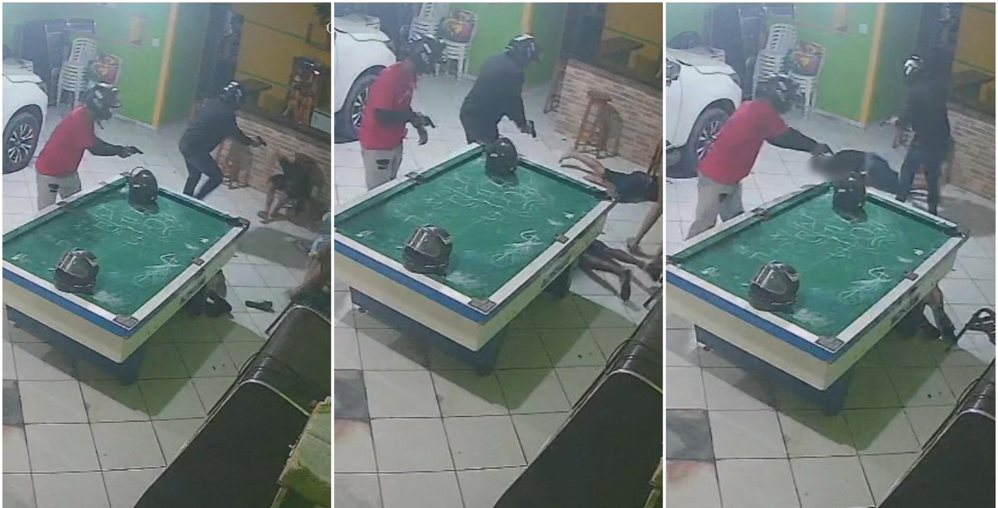 Motociclistas invadem bar e matam amigos com tiros à queima-roupa em MT; vídeo