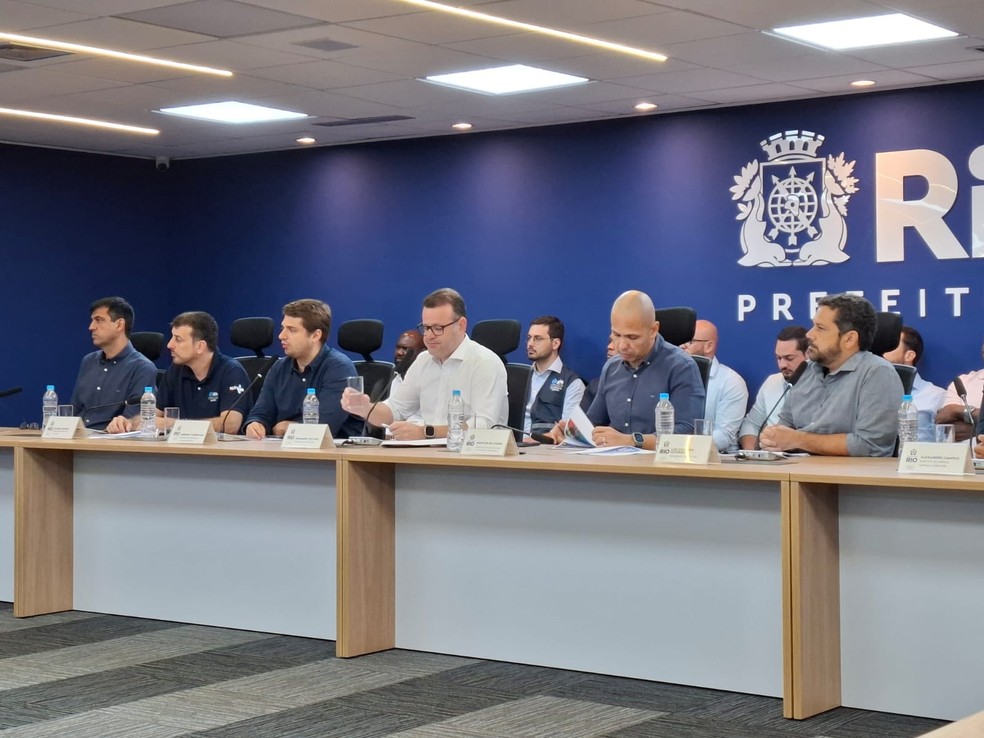 Esquema operacional para o carnaval de rua é detalhado no Centro de Operações Rio. — Foto: Cristina Boeckel/ g1