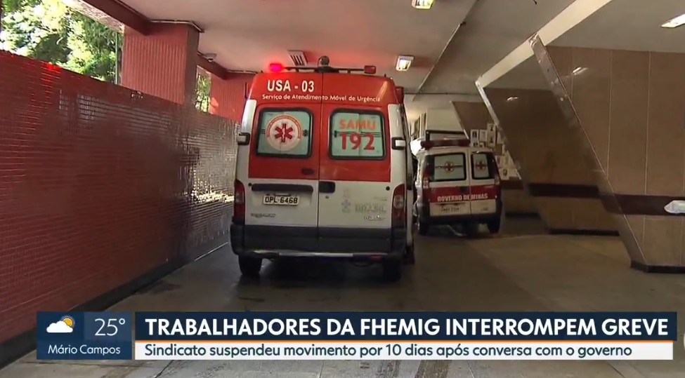 Trabalhadores de hospitais da Fhemig suspendem greve por 10 dias