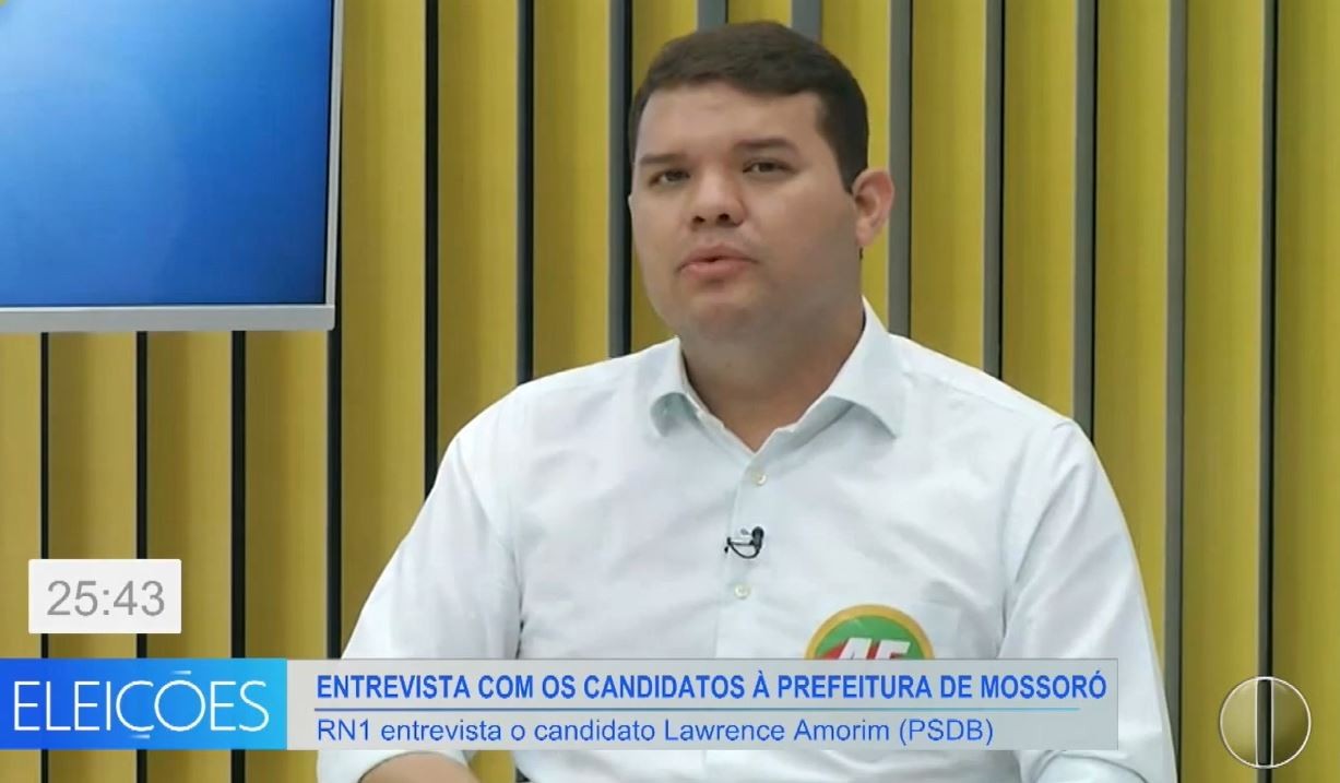 Mossoró: candidato Lawrence (PSDB) concede entrevista ao RN1