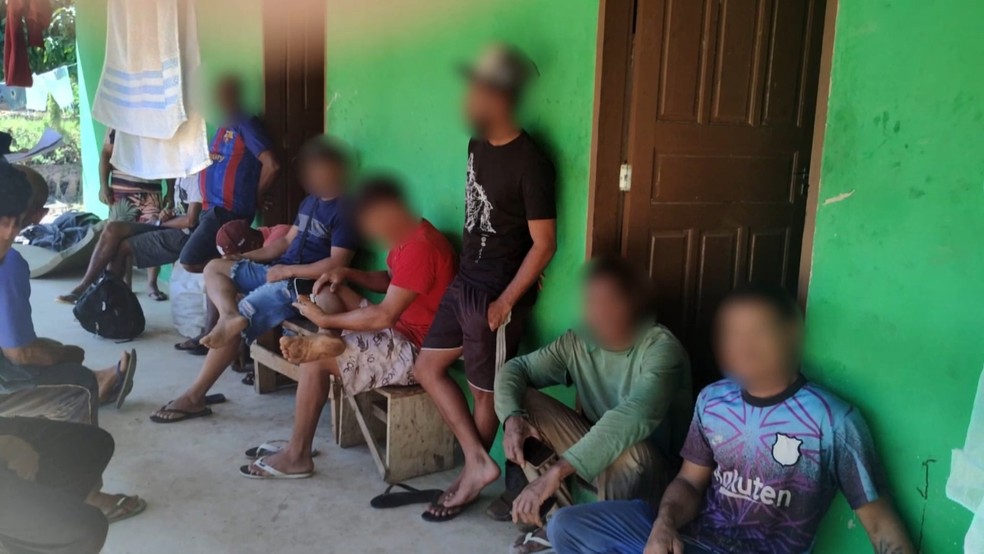 Trabalhadores são resgatados em situação análoga à escravidão em fazenda de café em Pancas, no Noroste do Espírito Santo. — Foto: Divulgação/MTE