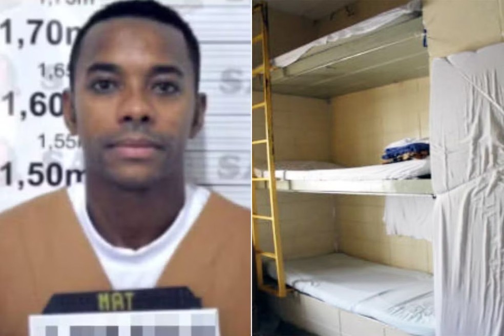 Robinho foi transferido ao Centro de Ressocialização de Limeira, SP — Foto: Reprodução e Defensoria Pública do Estado de São Paulo