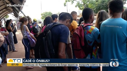 Atraso no transporte coletivo de Palmas gera reclamações de passageiros do Aureny III