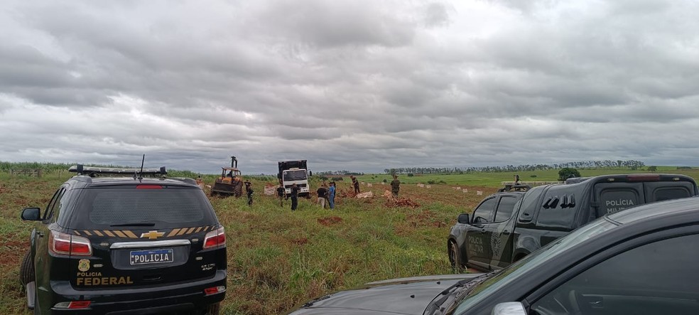 15 trabalhadores, incluindo adolescentes, são resgatados de situação análoga à escravidão em plantação de mandioca em Icaraíma — Foto: BPFRON