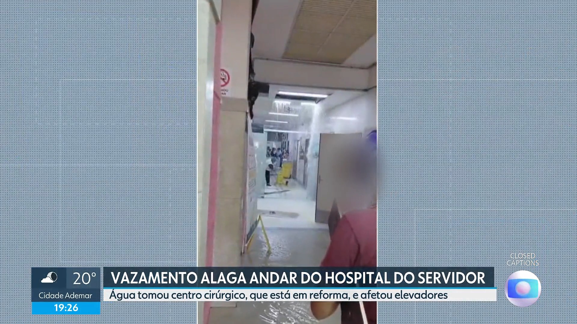 VÍDEO: vazamento interdita andar do Hospital do Servidor Público Municipal em SP