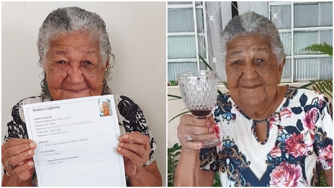 Idosa que viralizou ao entregar currículo para comprar 'vinho e carninha' morre aos 106 em Promissão