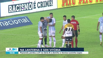 Paysandu perde a 6ª partida na Série B e demite o técnico Luizinho Lopes