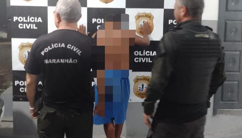 Homem  preso por agredir companheira em So Jos de Ribamar  Foto: Divulgao/ PC-MA