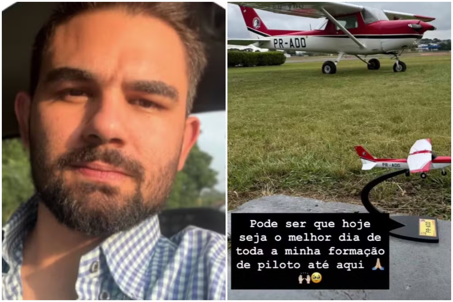 Piloto que morreu após banho de óleo no Paraná estava animado para o ritual de comemoração na escola de aviação: 'Fazia um mês que estava falando'