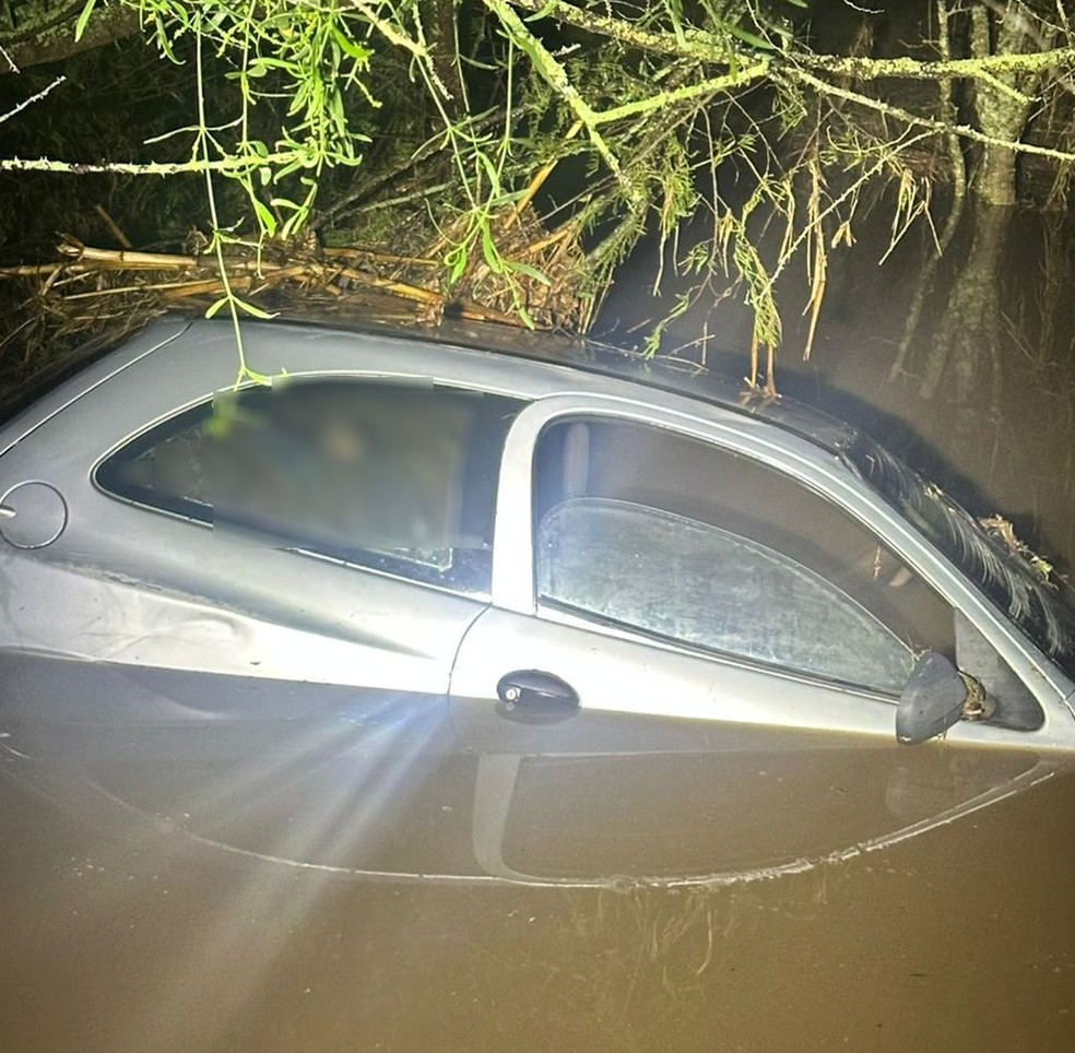 Homens morreram após veículo cair em córrego de Simão Dias — Foto: CB/SE