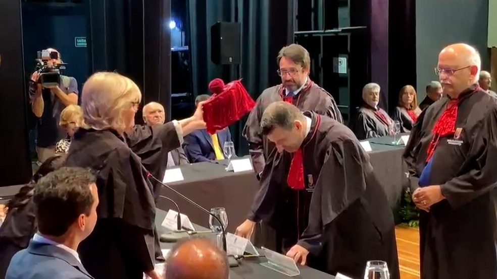 , Antônio Hortêncio da Rocha Neto tomou posse como procurador-geral de Justiça da Paraíba para segundo mandato. — Foto: Plínio Almeida/TV Cabo Branco
