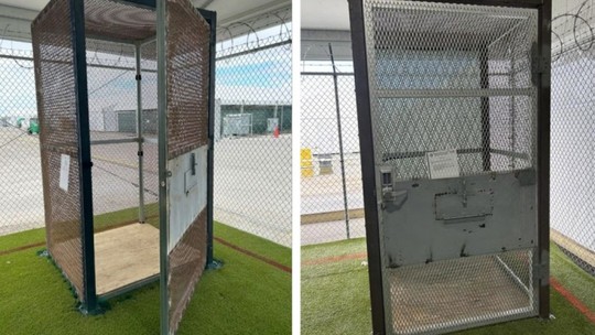 Imigrantes detidos na 'Alcatraz dos Jacarés' ficavam em celas do tamanho de uma cabine telefônica