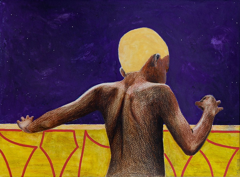 Comigo Ninguém Pode - a pintura de Jeff Alan — Foto: Shilton Araújo