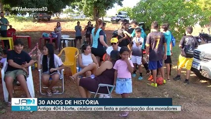 Moradores celebram 30 anos de história da antiga 404 Norte em Palmas