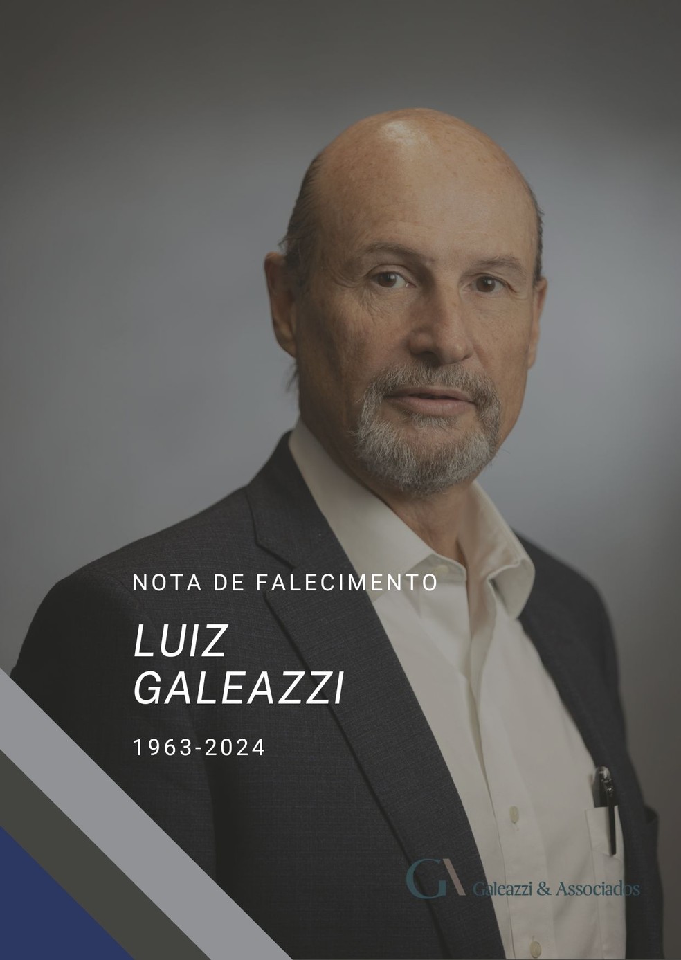 Empresário Luiz Galeazzi morto em acidente de avião — Foto: Reprodução/Linkedin