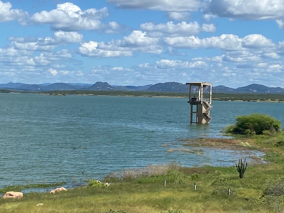 Barragem Armando Ribeiro Gonçalves em Itajá RN — Foto: Antônio Ricardo/Inter TV Cabugi/ARQUIVO