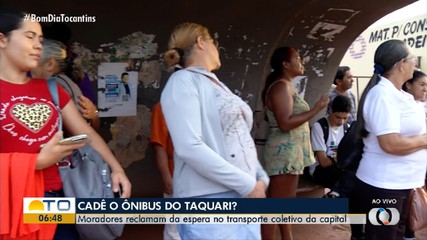 Moradores do Taquari reclamam de demora no transporte coletivo de Palmas