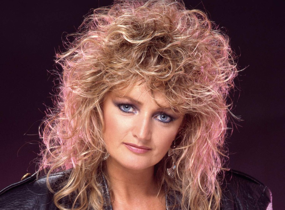 A cantora galesa Bonnie Tyler em 1984 — Foto: Divulgação/Facebook da artista