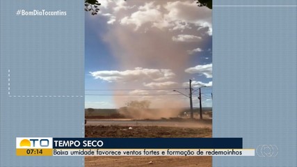 Tempo seco e ventos fortes favorecem a formação de redemoinhos na capital