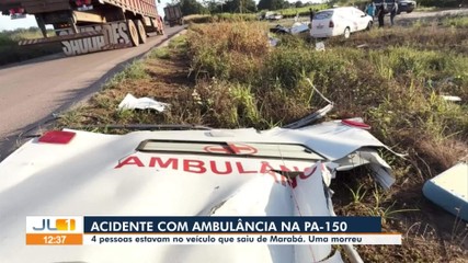 Passageiro de ambulância que seguia de Marabá para Belém morre em acidente na PA-150