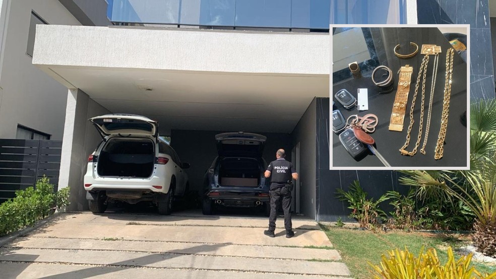 Casal preso em Aquiraz por lavagem de dinheiro levava vida de luxo em mansões e vários carros; vídeo — Foto: Divulgação