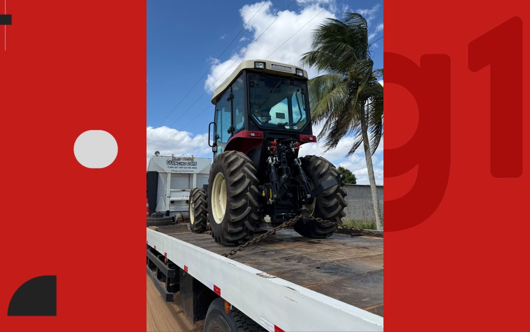 Trator agrícola avaliado em R$ 295 mil é furtado e recuperado após três dias no interior da Bahia