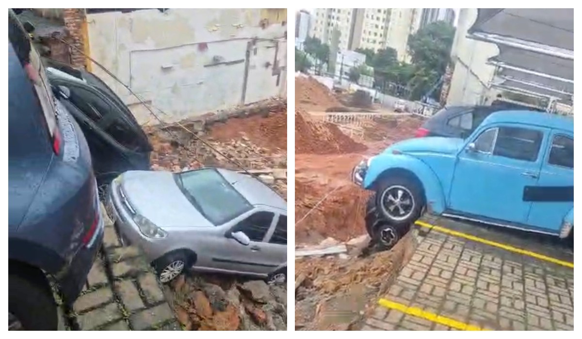 Muro em obra de moradia popular da Prefeitura de SP desaba e ' engole' carros na Mooca