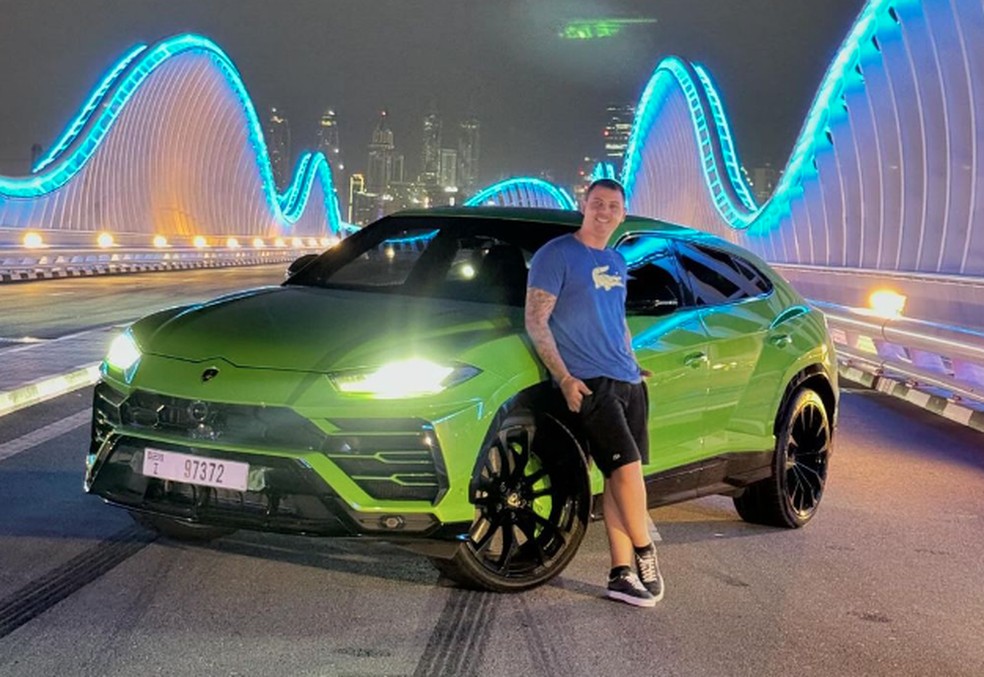 Eduardo Felipe Campelo em Dubai — Foto: Redes sociais