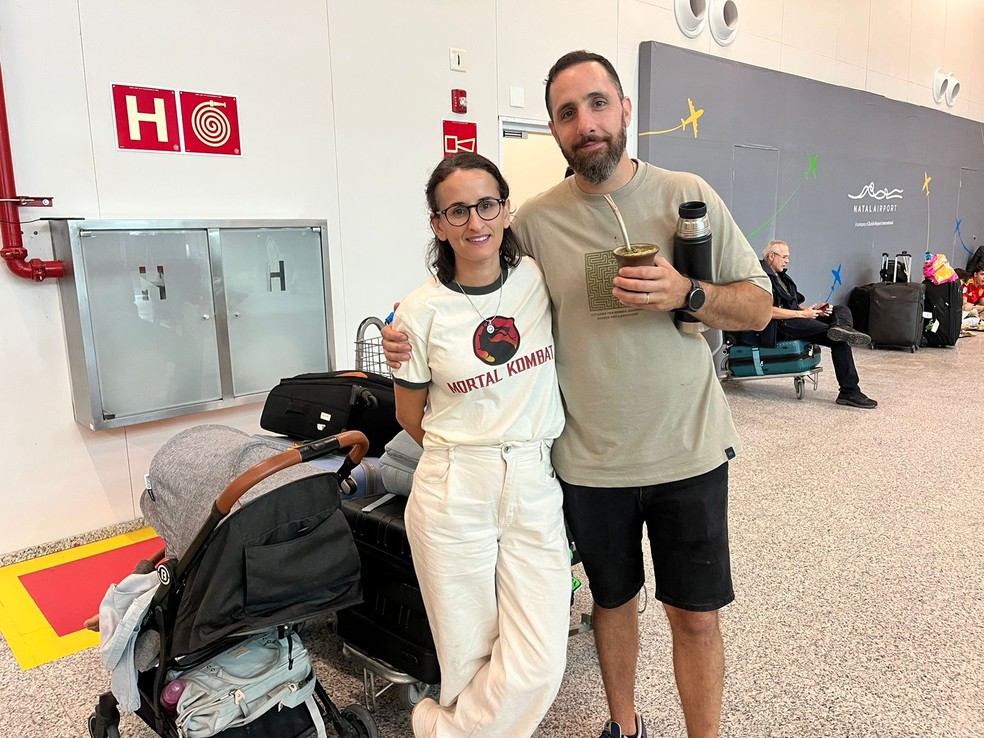 Médica Cecília Lagucci e o marido Sebastian Garcia — Foto: Vinícius Marinho/Inter TV Cabugi