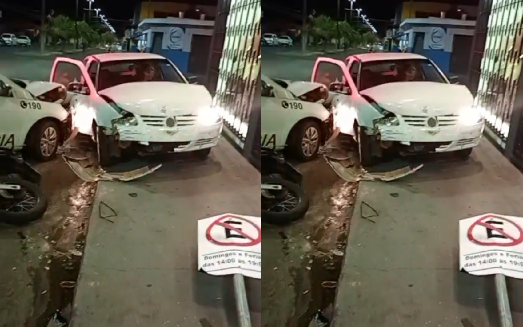 Remédios controlados, negociação de moto: o que alega mulher que bateu carro em viatura e adega